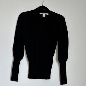 Diane Von Furstenberg 100% Merino Wool V Neck Sweater